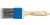 Flachpinsel 12. Stärke, Krex Kunstfasern, vollverklebt in blauen Kunststoff-Fassung