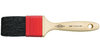 Flachpinsel 12. Stärke, schwarze Chinaborste, vollverklebt in roter Kunststoff-Fassung